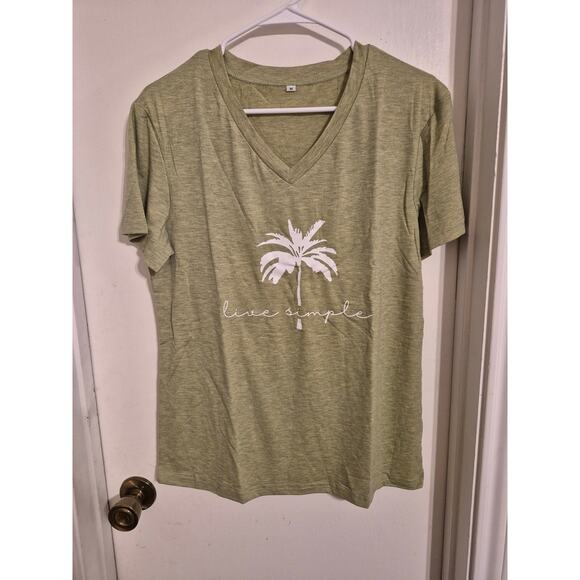 Live Simple V neck T shrit-Size Medium-NWT - Picture 1 of 6